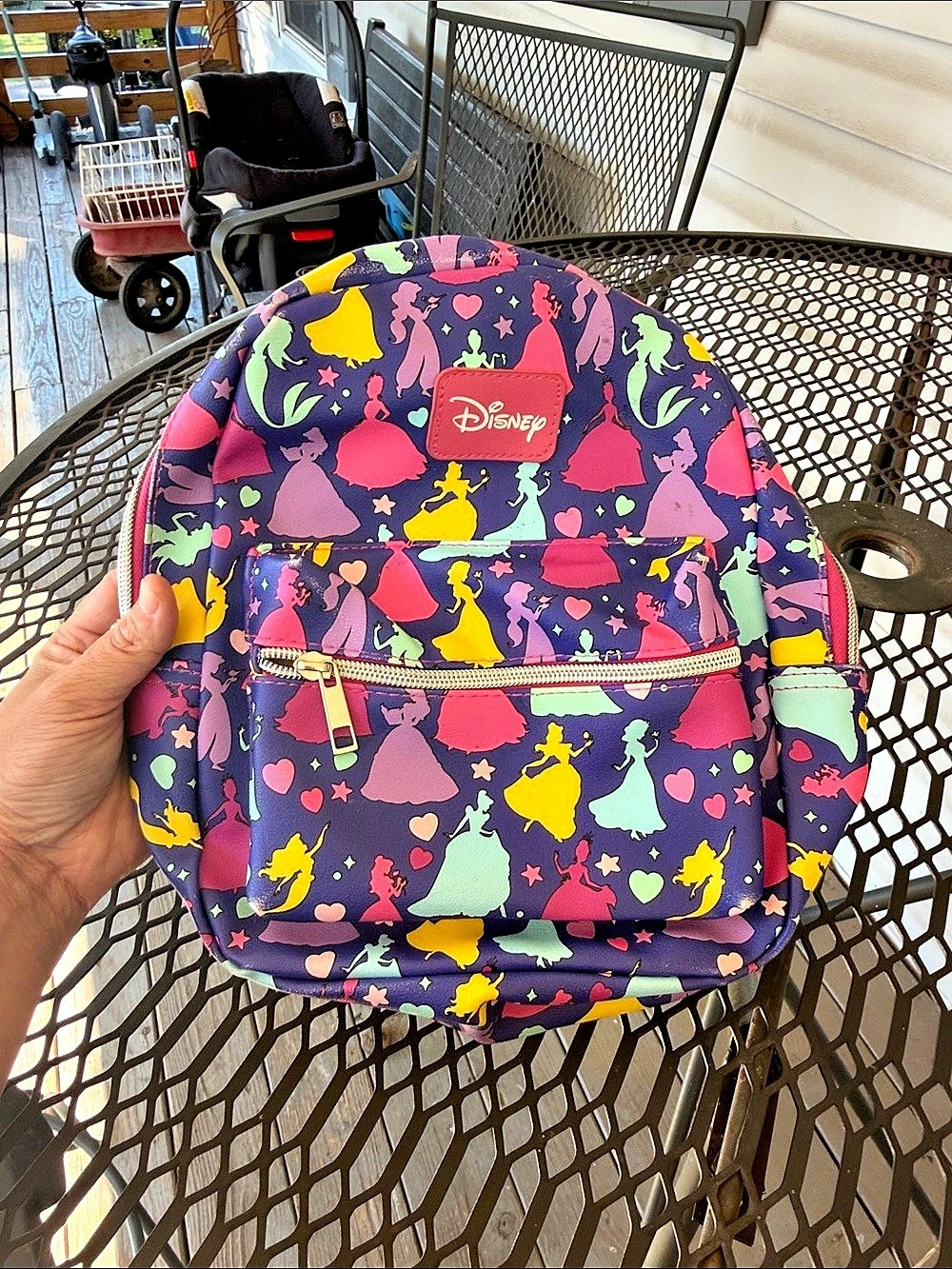 Disney Print Backpack in Purple & Pink
